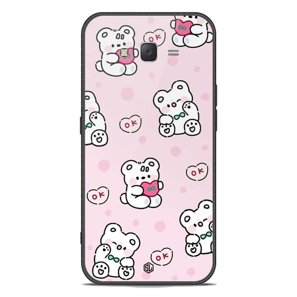 Cute Chic Series Soft Phone Case - Premium Glass Case - Design 1 - Samsung Galaxy J7 2015
