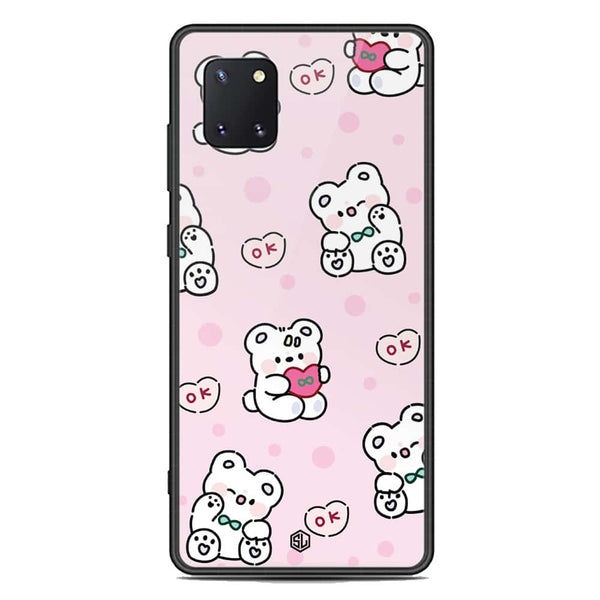 Cute Chic Series Soft Phone Case - Premium Glass Case - Design 1 - Samsung Galaxy A81