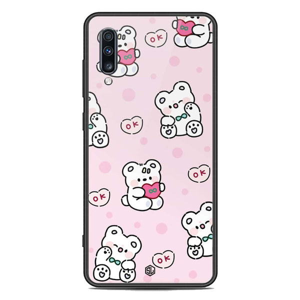 Cute Chic Series Soft Phone Case - Premium Glass Case - Design 1 - Samsung Galaxy A70