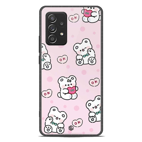 Cute Chic Series Soft Phone Case - Premium Glass Case - Design 1 - Samsung Galaxy A52s 5G