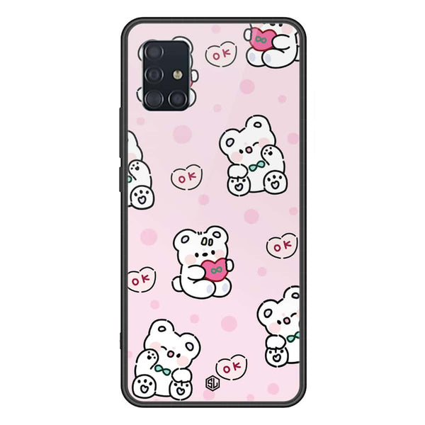 Cute Chic Series Soft Phone Case - Premium Glass Case - Design 1 - Samsung Galaxy A51