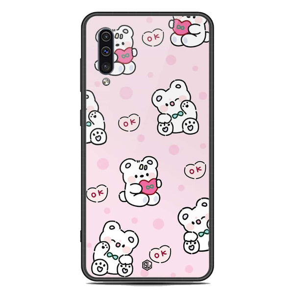 Cute Chic Series Soft Phone Case - Premium Glass Case - Design 1 - Samsung Galaxy A50s