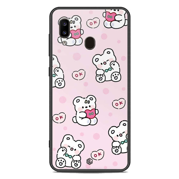 Cute Chic Series Soft Phone Case - Premium Glass Case - Design 1 - Samsung Galaxy A30