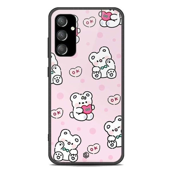 Cute Chic Series Soft Phone Case - Premium Glass Case - Design 1 - Samsung Galaxy A24 4G