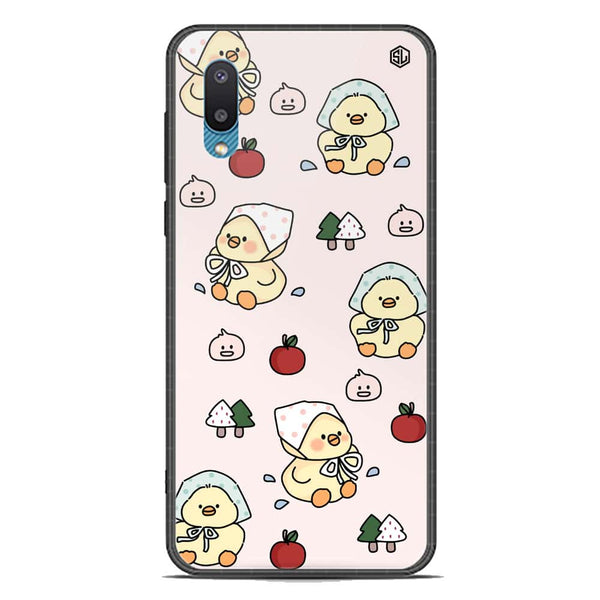 Cute Chic Series Soft Phone Case - Premium Glass Case - Design 2 - Samsung Galaxy A02