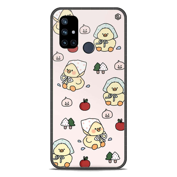 Cute Chic Series Soft Phone Case - Premium Glass Case - Design 2 - OnePlus Nord N10 5G