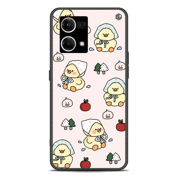 Cute Chic Series Soft Phone Case - Premium Glass Case - Design 2 - Oppo Reno 8 4G