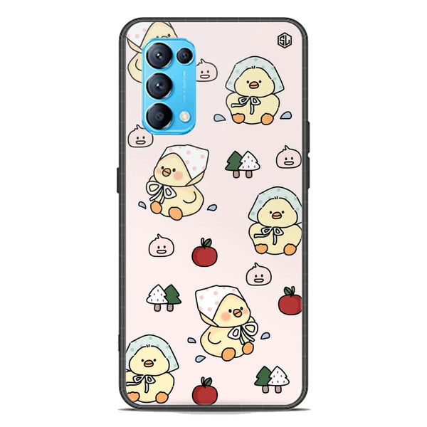 Cute Chic Series Soft Phone Case - Premium Glass Case - Design 2 - Oppo Reno 5 5G