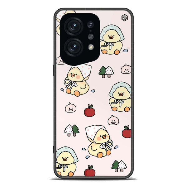 Cute Chic Series Soft Phone Case - Premium Glass Case - Design 2 - Oppo Find X5