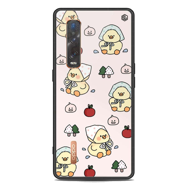 Cute Chic Series Soft Phone Case - Premium Glass Case - Design 2 - Oppo Find X2 Pro