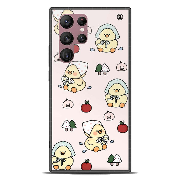 Cute Chic Series Soft Phone Case - Premium Glass Case - Design 2 - Samsung Galaxy S22 Ultra 5G
