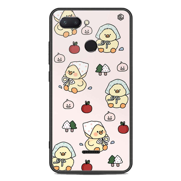 Cute Chic Series Soft Phone Case - Premium Glass Case - Design 2 - Xiaomi Redmi 6