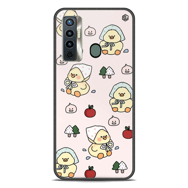 Cute Chic Series Soft Phone Case - Premium Glass Case - Design 2 - Tecno Camon 17