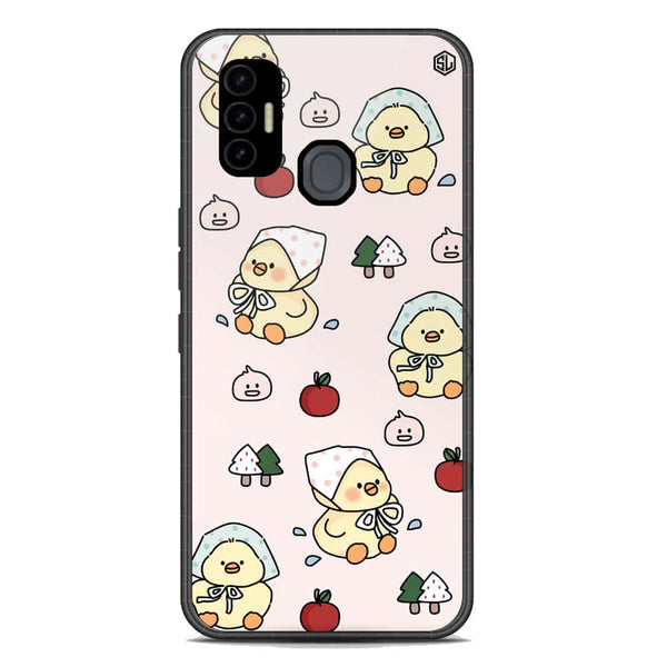 Cute Chic Series Soft Phone Case - Premium Glass Case - Design 2 - Tecno Spark 7