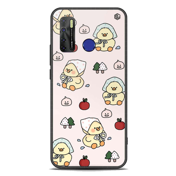 Cute Chic Series Soft Phone Case - Premium Glass Case - Design 2 - Tecno Spark 5