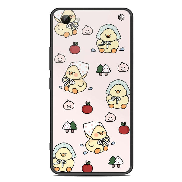 Cute Chic Series Soft Phone Case - Premium Glass Case - Design 2 - Vivo Y81