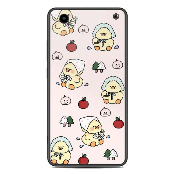 Cute Chic Series Soft Phone Case - Premium Glass Case - Design 2 - Vivo Y71