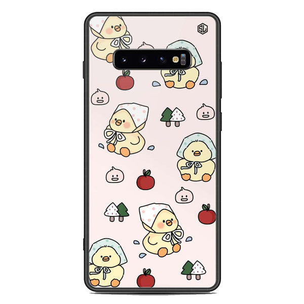 Cute Chic Series Soft Phone Case - Premium Glass Case - Design 2 - Samsung Galaxy S10 Plus