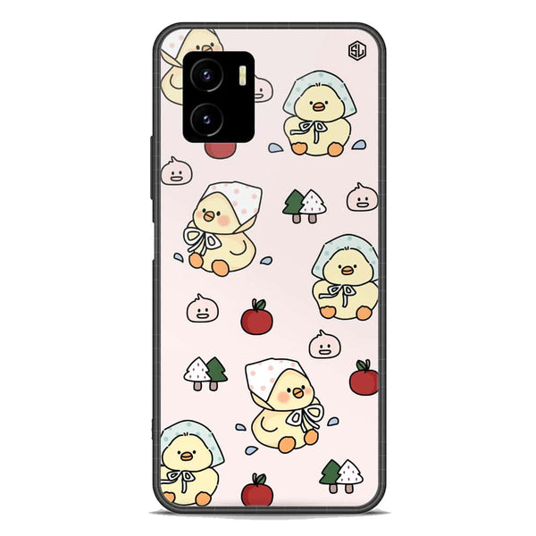Cute Chic Series Soft Phone Case - Premium Glass Case - Design 2 - Vivo Y15s