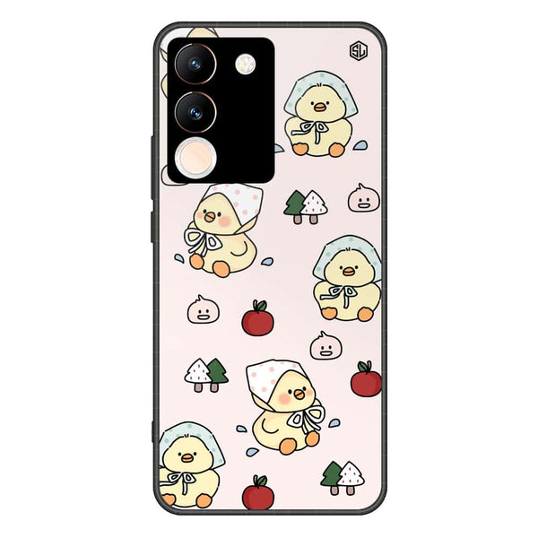Cute Chic Series Soft Phone Case - Premium Glass Case - Design 2 - Vivo V29e