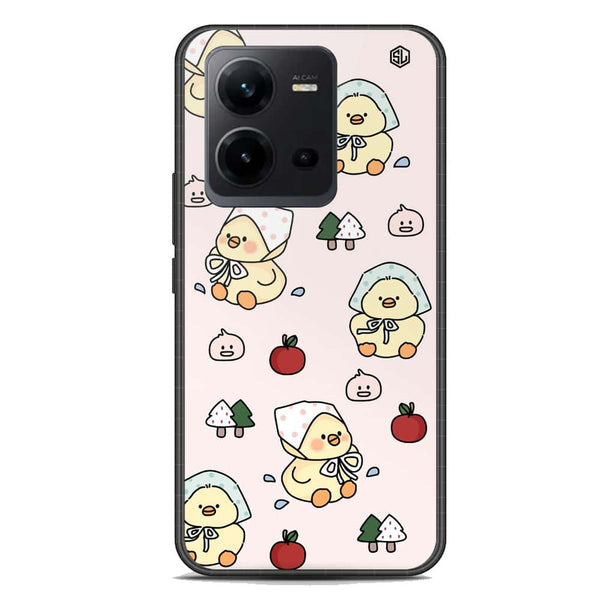 Cute Chic Series Soft Phone Case - Premium Glass Case - Design 2 - Vivo V25e