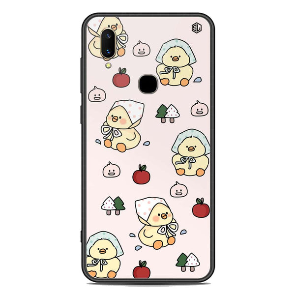 Cute Chic Series Soft Phone Case - Premium Glass Case - Design 2 - Vivo V11 Pro
