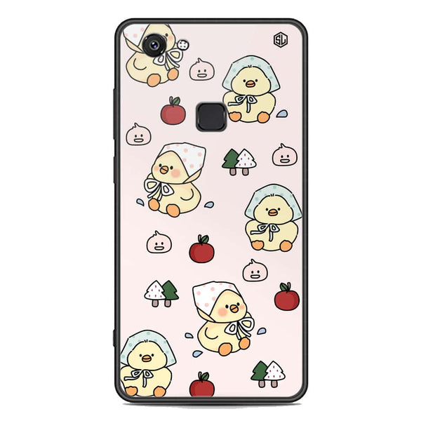 Cute Chic Series Soft Phone Case - Premium Glass Case - Design 2 - Vivo V7