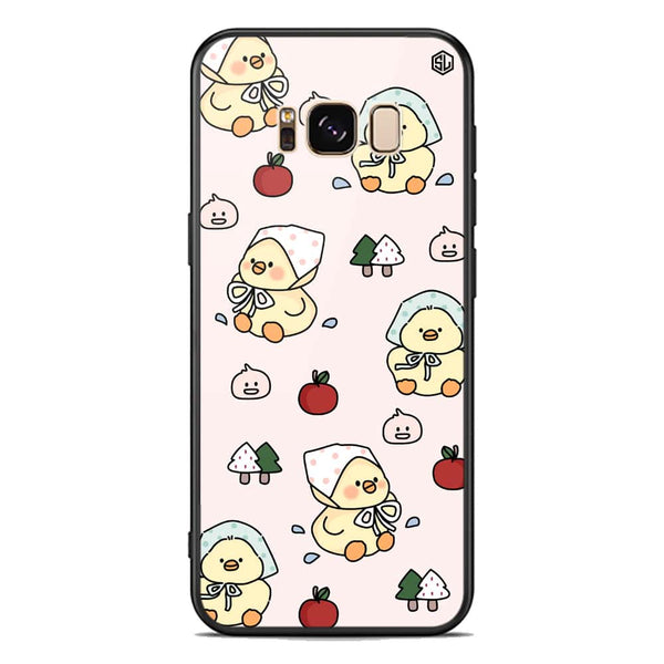 Cute Chic Series Soft Phone Case - Premium Glass Case - Design 2 - Samsung Galaxy S8