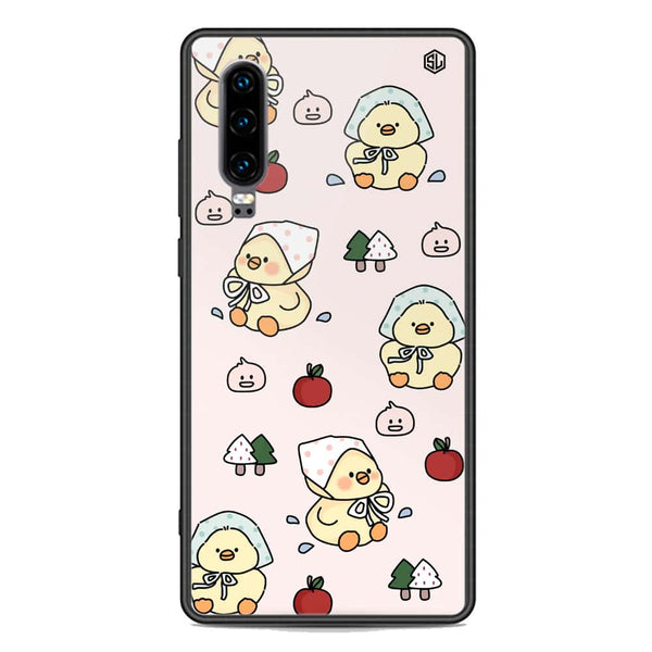 Cute Chic Series Soft Phone Case - Premium Glass Case - Design 2 - Huawei P30