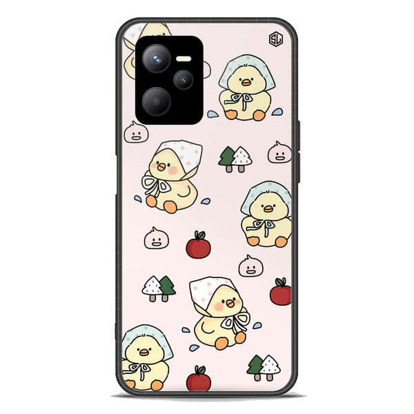 Cute Chic Series Soft Phone Case - Premium Glass Case - Design 2 - Realme Q5
