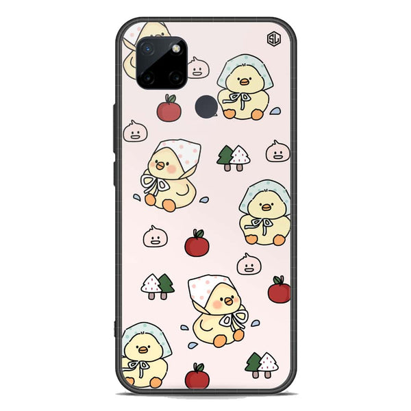 Cute Chic Series Soft Phone Case - Premium Glass Case - Design 2 - Realme C25Y