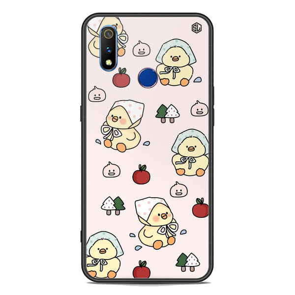 Cute Chic Series Soft Phone Case - Premium Glass Case - Design 2 - Realme 3i