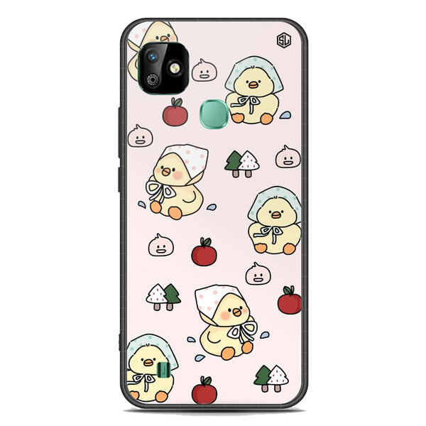 Cute Chic Series Soft Phone Case - Premium Glass Case - Design 2 - Infinix Smart HD 2021