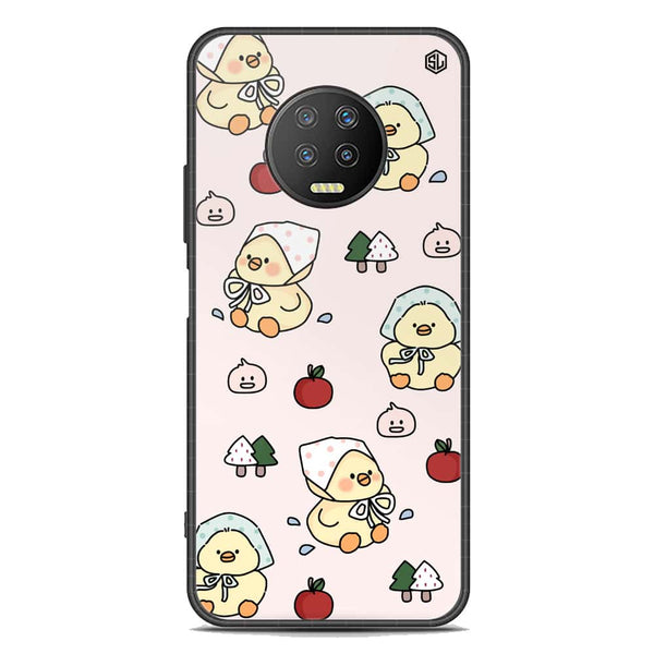 Cute Chic Series Soft Phone Case - Premium Glass Case - Design 2 - Infinix Note 7