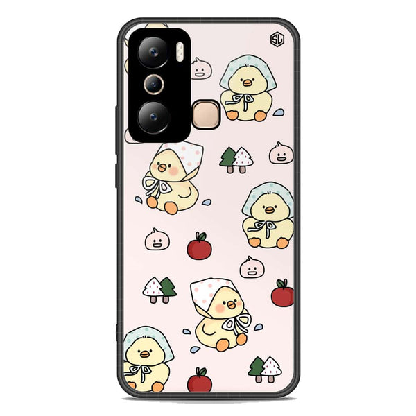 Cute Chic Series Soft Phone Case - Premium Glass Case - Design 2 - Infinix Hot 20i