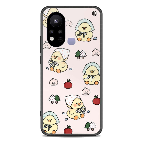 Cute Chic Series Soft Phone Case - Premium Glass Case - Design 2 - Infinix Hot 11s