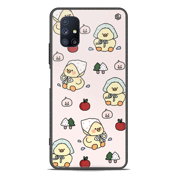 Cute Chic Series Soft Phone Case - Premium Glass Case - Design 2 - Samsung Galaxy M51