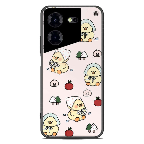 Cute Chic Series Soft Phone Case - Premium Glass Case - Design 2 - Tecno Pova 5 Pro
