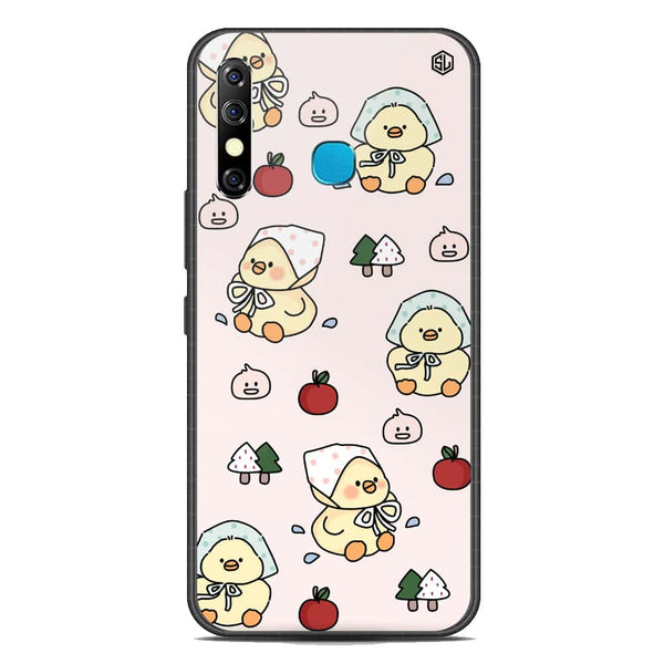 Cute Chic Series Soft Phone Case - Premium Glass Case - Design 2 - Infinix Hot 8