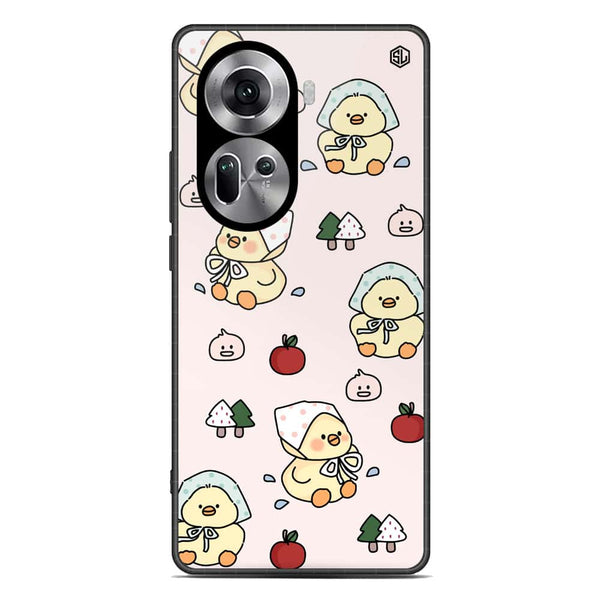 Cute Chic Series Soft Phone Case - Premium Glass Case - Design 2 - Oppo Reno 11