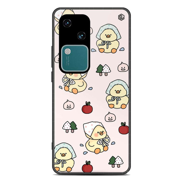 Cute Chic Series Soft Phone Case - Premium Glass Case - Design 2 - Vivo V30