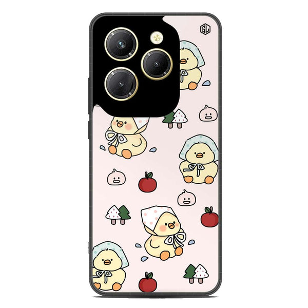Cute Chic Series Soft Phone Case - Premium Glass Case - Design 2 - Infinix Hot 40 Pro