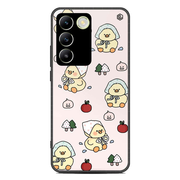 Cute Chic Series Soft Phone Case - Premium Glass Case - Design 2 - Vivo Y100 4G