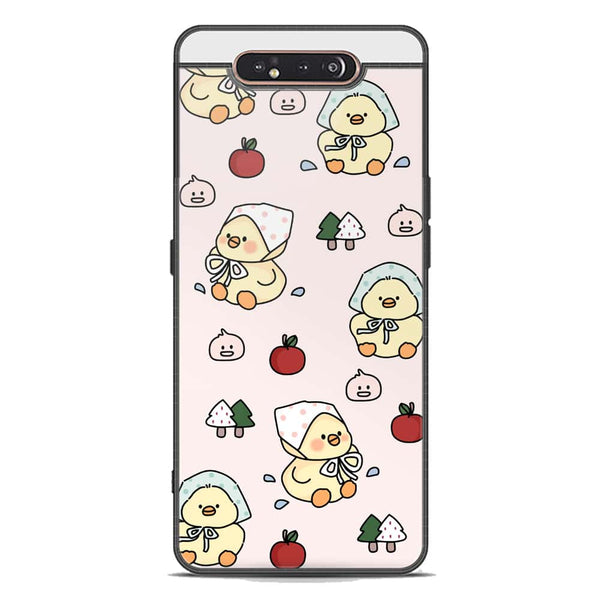 Cute Chic Series Soft Phone Case - Premium Glass Case - Design 2 - Samsung Galaxy A80