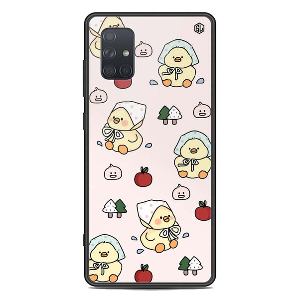 Cute Chic Series Soft Phone Case - Premium Glass Case - Design 2 - Samsung Galaxy A71