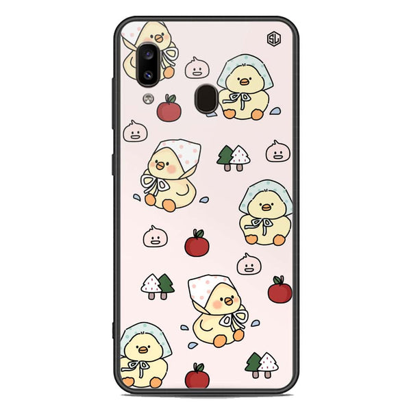 Cute Chic Series Soft Phone Case - Premium Glass Case - Design 2 - Samsung Galaxy A30