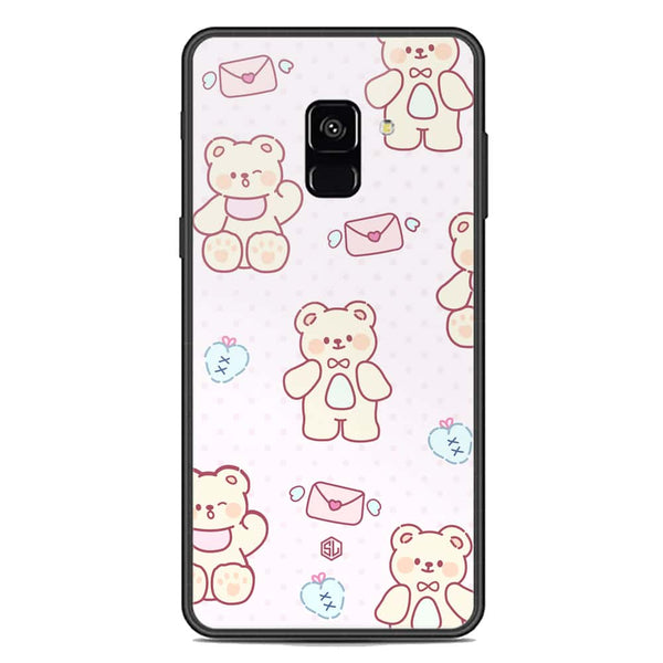 Cute Chic Series Soft Phone Case - Premium Glass Case - Design 3 - Samsung Galaxy A8 2018
