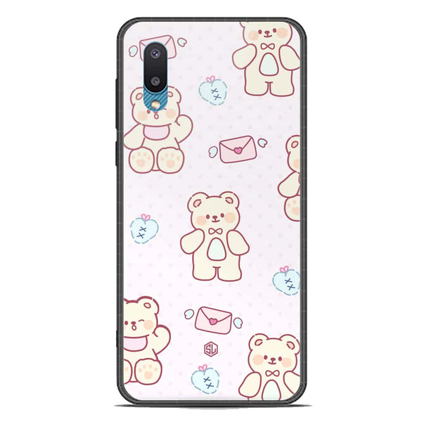 Cute Chic Series Soft Phone Case - Premium Glass Case - Design 3 - Samsung Galaxy A02