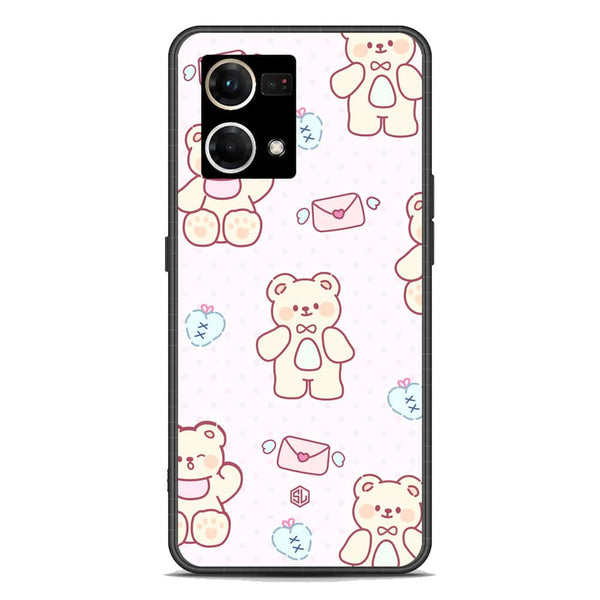 Cute Chic Series Soft Phone Case - Premium Glass Case - Design 3 - Oppo Reno 8 4G