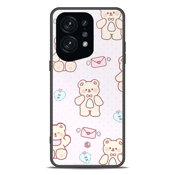 Cute Chic Series Soft Phone Case - Premium Glass Case - Design 3 - Oppo Find X5